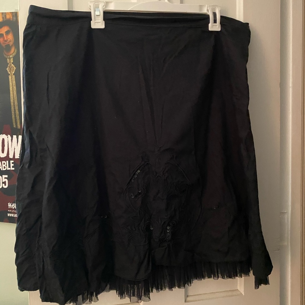 Black Knee Length Skirt Size 18